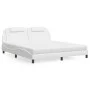 Bed with white synthetic leather mattress 180x200 cm by , Beds and slatted bases - Ref: Foro24-3208811, Price: 450,64 €, Disc...