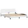Bed with white synthetic leather mattress 180x200 cm by , Beds and slatted bases - Ref: Foro24-3208811, Price: 450,64 €, Disc...