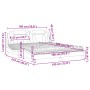 Bett mit weißem Kunstleder-Matratze 180x200 cm von , Betten und Lattenroste - Ref: Foro24-3208811, Preis: 458,24 €, Rabatt: %