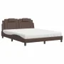 Bett mit brauner Kunstleder-Matratze 160x200 cm von , Betten und Lattenroste - Ref: Foro24-3208805, Preis: 413,06 €, Rabatt: %