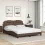 Bett mit brauner Kunstleder-Matratze 160x200 cm von , Betten und Lattenroste - Ref: Foro24-3208805, Preis: 413,06 €, Rabatt: %