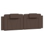Cama con colchón cuero sintético marrón 160x200 cm de , Camas y somieres - Ref: Foro24-3208805, Precio: 429,76 €, Descuento: %