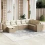 Juego de sofás de jardín con cojines beige 8 pzas ratán PE de , Conjuntos de jardín - Ref: Foro24-3264514, Precio: 568,78 €, ...