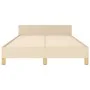 Bed frame with cream fabric headboard 120x190 cm by , Beds and slatted bases - Ref: Foro24-3270518, Price: 171,29 €, Discount: %