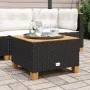 Mesa de jardín ratán PE y madera acacia negro 55x55x36 cm de , Mesas de jardín - Ref: Foro24-365908, Precio: 61,53 €, Descuen...
