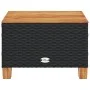 Mesa de jardín ratán PE y madera acacia negro 55x55x36 cm de , Mesas de jardín - Ref: Foro24-365908, Precio: 61,53 €, Descuen...