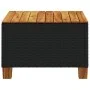 Mesa de jardín ratán PE y madera acacia negro 55x55x36 cm de , Mesas de jardín - Ref: Foro24-365908, Precio: 61,53 €, Descuen...