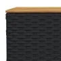 Mesa de jardín ratán PE y madera acacia negro 55x55x36 cm de , Mesas de jardín - Ref: Foro24-365908, Precio: 61,53 €, Descuen...