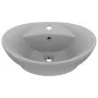 Luxurious oval washbasin with light gray matte ceramic overflow by vidaXL, Sinks - Ref: Foro24-146938, Price: 70,71 €, Discou...
