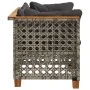 Corner garden sofas with 2 synthetic rattan gray cushions by , Outdoor sofas - Ref: Foro24-365936, Price: 190,16 €, Discount: %