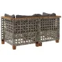 Ecksofas für den Garten mit 2 Kissen aus grauem Kunststoff-Rattan von , Outdoor-Sofas - Ref: Foro24-365936, Preis: 190,16 €, ...