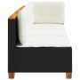 3-seater garden sofa with black synthetic rattan cushions by , Outdoor sofas - Ref: Foro24-365920, Price: 199,43 €, Discount: %