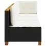 3-seater garden sofa with black synthetic rattan cushions by , Outdoor sofas - Ref: Foro24-365920, Price: 241,19 €, Discount: %