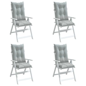 Cojines para silla respaldo alto 4 uds tela gris claro melange de , Cojines para sillas y sofás - Ref: Foro24-4002347, Precio...