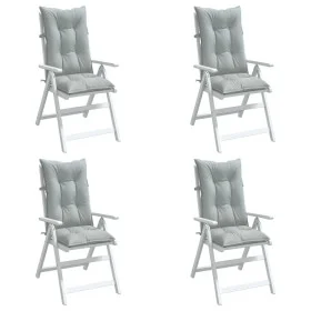 Kissen für Hochlehnsessel, 4 Stück, hellgraues Melange-Gewebe. von , Kissen für Stühle und Sofas - Ref: Foro24-4002347, Preis...