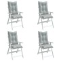 Cojines para silla respaldo alto 4 uds tela gris claro melange de , Cojines para sillas y sofás - Ref: Foro24-4002347, Precio...