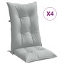 Cojines para silla respaldo alto 4 uds tela gris claro melange de , Cojines para sillas y sofás - Ref: Foro24-4002347, Precio...