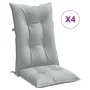 Cojines para silla respaldo alto 4 uds tela gris claro melange de , Cojines para sillas y sofás - Ref: Foro24-4002347, Precio...