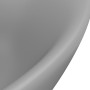 Lavabo lujoso ovalado con rebosadero cerámica gris claro mate de vidaXL, Lavabos - Ref: Foro24-146938, Precio: 88,87 €, Descu...
