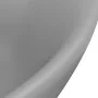 Luxurious oval washbasin with light gray matte ceramic overflow by vidaXL, Sinks - Ref: Foro24-146938, Price: 70,71 €, Discou...