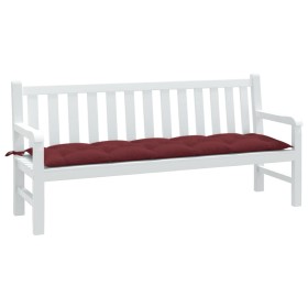 Cushion for garden bench in red wine melange fabric 180x50x7 cm by , Cushions for chairs and sofas - Ref: Foro24-4002573, Pri...