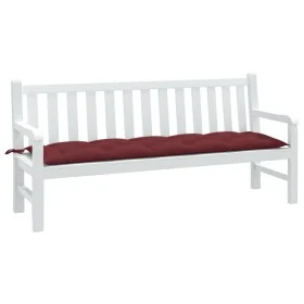 Cushion for garden bench in red wine melange fabric 180x50x7 cm by , Cushions for chairs and sofas - Ref: Foro24-4002573, Pri...