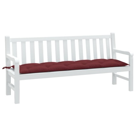 Cushion for garden bench in red wine melange fabric 180x50x7 cm by , Cushions for chairs and sofas - Ref: Foro24-4002573, Pri...