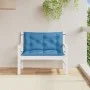 Cushions for garden bench 2 units blue melange fabric 100x50x7 cm by , Cushions for chairs and sofas - Ref: Foro24-4002590, P...