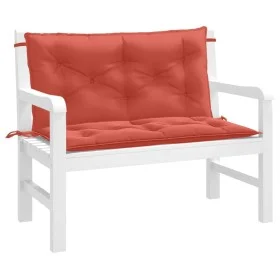 Cushions for garden bench 2 units red melange fabric 100x50x7 cm by , Cushions for chairs and sofas - Ref: Foro24-4002592, Pr...