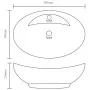 Luxurious oval washbasin with light gray matte ceramic overflow by vidaXL, Sinks - Ref: Foro24-146938, Price: 70,71 €, Discou...