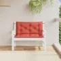 Cushions for garden bench 2 units red melange fabric 100x50x7 cm by , Cushions for chairs and sofas - Ref: Foro24-4002592, Pr...