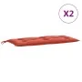 Cushions for garden bench 2 units red melange fabric 100x50x7 cm by , Cushions for chairs and sofas - Ref: Foro24-4002592, Pr...