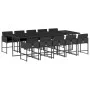 11-piece garden dining set with black synthetic rattan cushions by , Garden sets - Ref: Foro24-3278058, Price: 898,23 €, Disc...