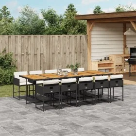 11-piece garden dining set with black synthetic rattan cushions by , Garden sets - Ref: Foro24-3278066, Price: 935,20 €, Disc...