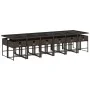 Set muebles de jardín 13 pzas y cojines ratán sintético marrón de , Conjuntos de jardín - Ref: Foro24-3278072, Precio: 935,21...