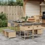 Set comedor de jardín 9 pzas con cojines ratán sintético beige de , Conjuntos de jardín - Ref: Foro24-3278087, Precio: 400,82...
