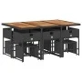 Set de comedor jardín 11 pzas con cojines ratán sintético negro de , Conjuntos de jardín - Ref: Foro24-3278102, Precio: 549,6...