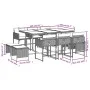 Set de comedor jardín 11 pzas con cojines ratán sintético negro de , Conjuntos de jardín - Ref: Foro24-3278102, Precio: 549,6...