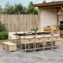 Garden dining set with 13-piece synthetic rattan beige cushions. by , Garden sets - Ref: Foro24-3278109, Price: 863,09 €, Dis...