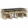 Garden dining set with 13-piece synthetic rattan beige cushions. by , Garden sets - Ref: Foro24-3278109, Price: 863,09 €, Dis...