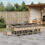 Garden dining set with 15-piece synthetic rattan beige cushions by , Garden sets - Ref: Foro24-3278123, Price: 781,84 €, Disc...