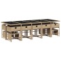Garten-Essgruppe mit 15-teiligen Kissen aus synthetischem Rattan in Beige. von , Gartensets - Ref: Foro24-3278121, Preis: 785...