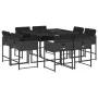9-piece garden dining set with black synthetic rattan cushions by , Garden sets - Ref: Foro24-3278142, Price: 537,52 €, Disco...