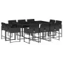 11-piece garden dining set with black synthetic rattan cushions by , Garden sets - Ref: Foro24-3278154, Price: 706,80 €, Disc...