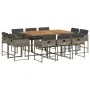 11-piece garden dining set with gray synthetic rattan cushions by , Garden sets - Ref: Foro24-3278161, Price: 754,46 €, Disco...