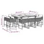 Garden dining set 11 pieces with brown synthetic rattan cushions by , Garden sets - Ref: Foro24-3278156, Price: 728,60 €, Dis...