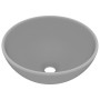 Luxury round washbasin in light gray matte ceramic 32.5x14 cm by vidaXL, Sinks - Ref: Foro24-146971, Price: 64,69 €, Discount: %