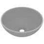Luxury round washbasin in light gray matte ceramic 32.5x14 cm by vidaXL, Sinks - Ref: Foro24-146971, Price: 63,74 €, Discount: %