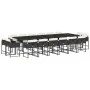 Gartenmöbel-Set, 17-teilig, mit schwarzen Polstern aus synthetischem Rattan. von , Gartensets - Ref: Foro24-3278189, Preis: 1...