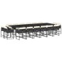 Gartenmöbel-Set, 17-teilig, mit schwarzen Polstern aus synthetischem Rattan. von , Gartensets - Ref: Foro24-3278189, Preis: 9...